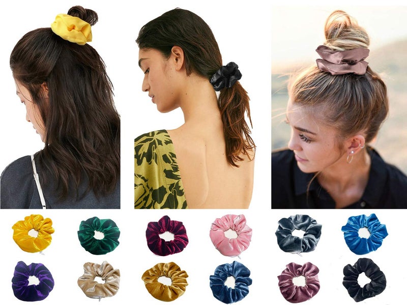 Aling VERSAINSECT nchies - Premium Secret Scrunchie with Zipper Stash Pocket Storage Hide Money, Keys, Earphone, Small Items Etc, Elastic Hair Bands for Women and Vsco Girls (pink bag) - Image 2